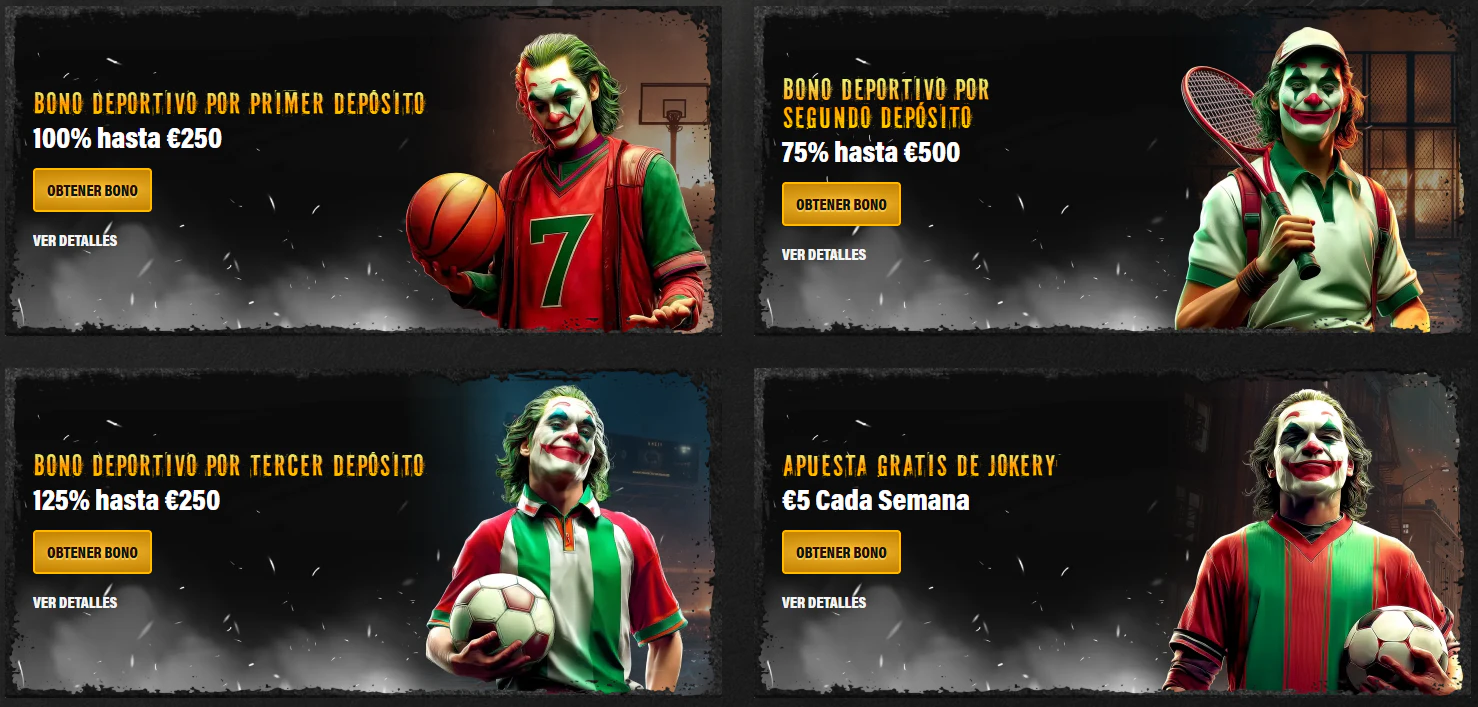 Jokery Casino bonos de apuestas deportivas